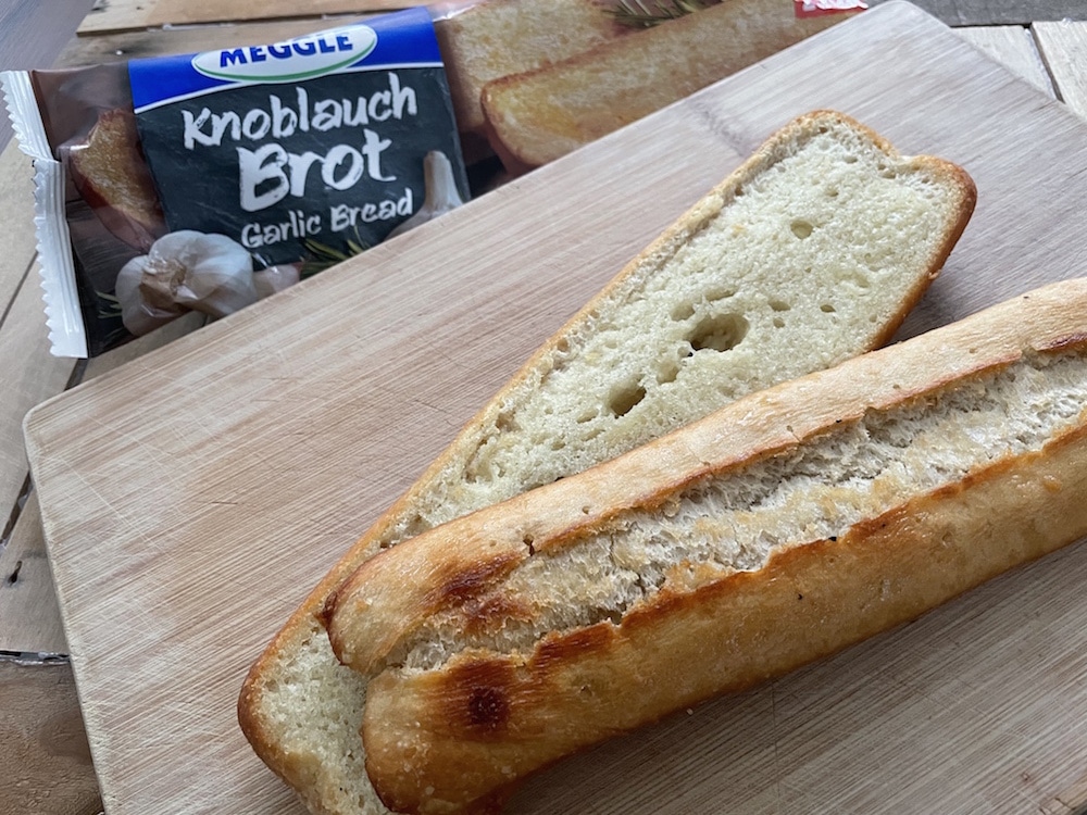 Das vegane Knoblauch Brot von im Meggle Test
